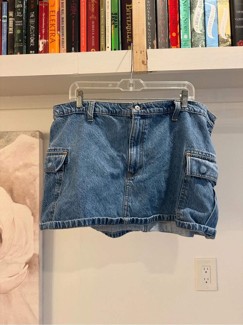 Abercrombie & Fitch Denim Cargo Mini Skirt - Blue